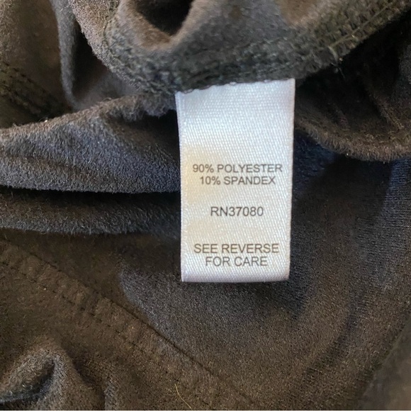 Versona Women Large Lounge Pants Ankle Black Pull On Stretch Velvety Comfy‎ - Picture 8 of 14